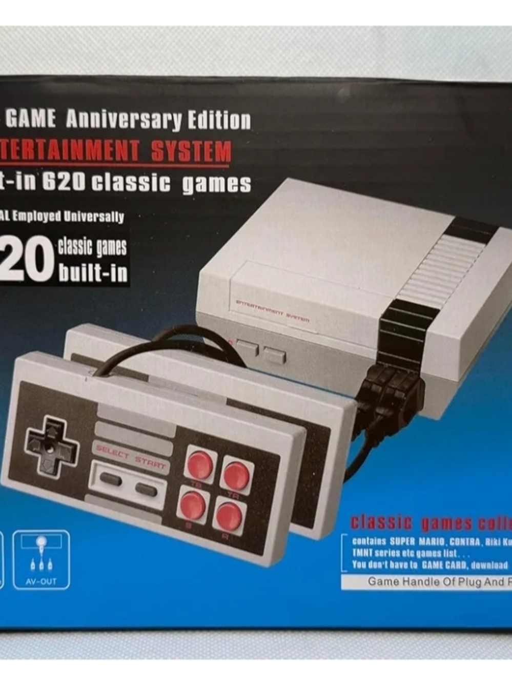 Classic Retro Gaming Console with 620 Built-in Games - Gray